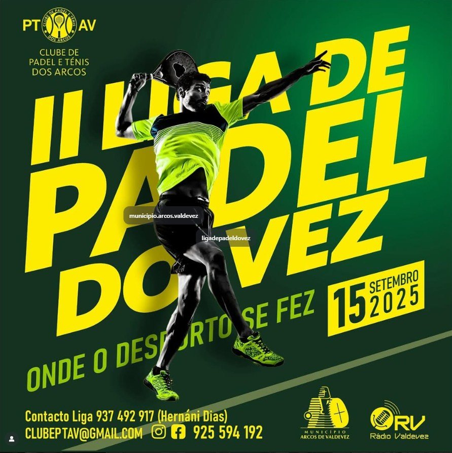 Cartaz da Liga de Padel do Vez